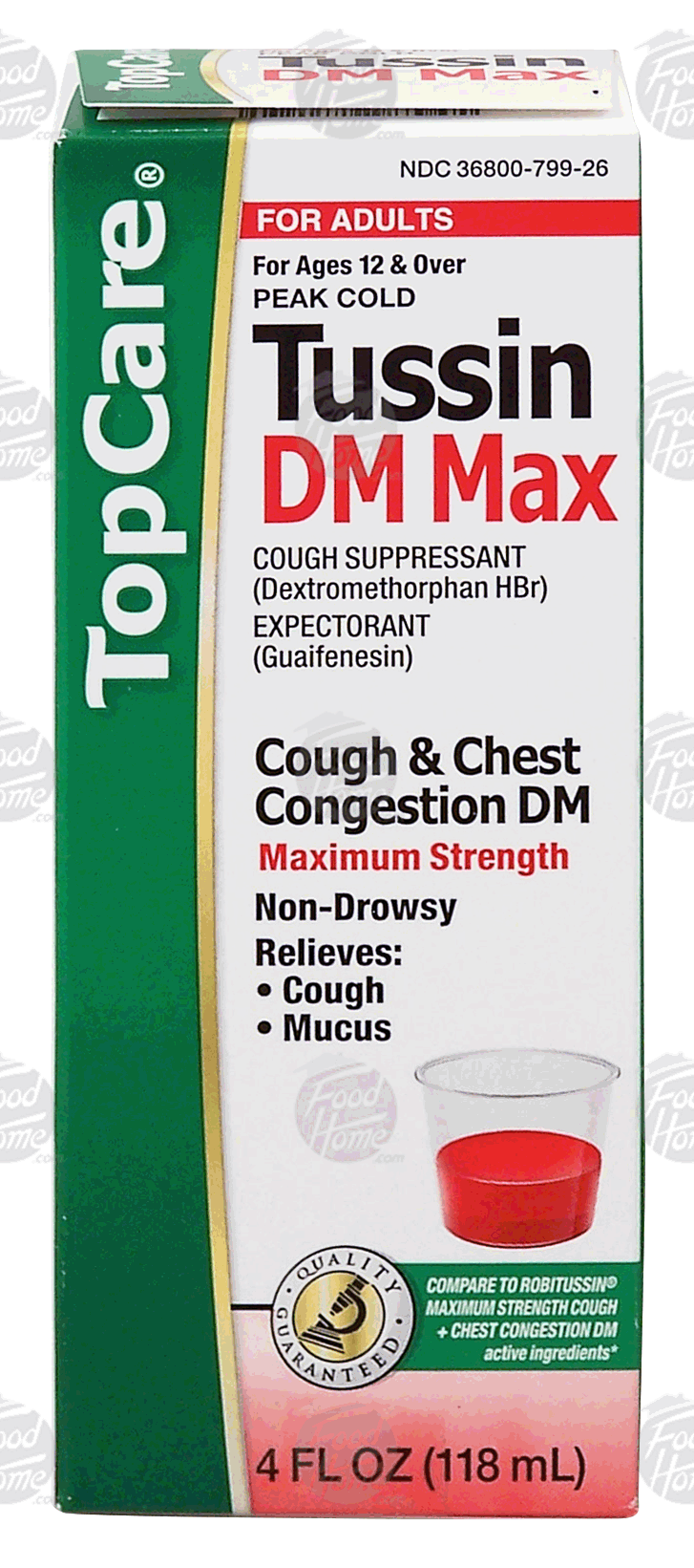 Top Care Tussin DM Max cough & chest congestion DM, maximum strength, peak cold Full-Size Picture